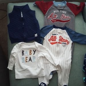 Lot of 4 baby boy outfits